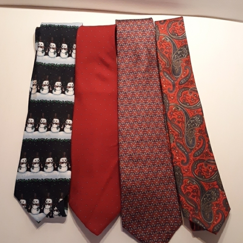 Red theme Christmas Hallmark neckties